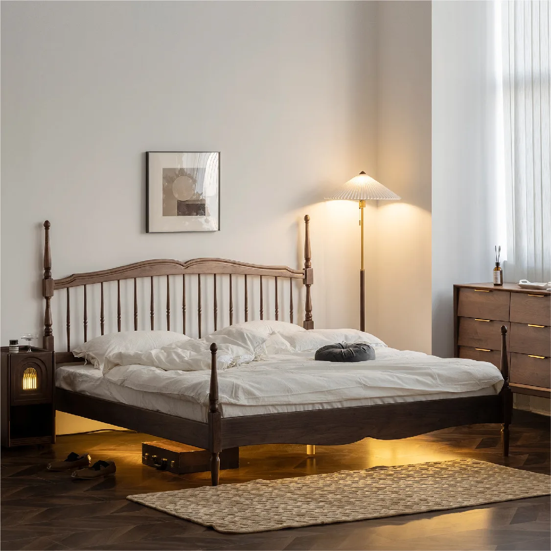 

Customizable North American Black Walnut Bed