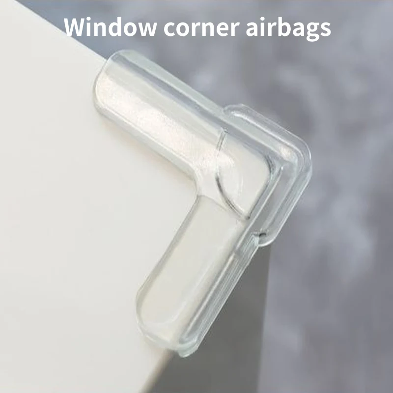 4pcs Window Corner Protector Children Anti-Collision Airbag Self-Adhesive Safety Protection Soft Silicone Edging Table Corner