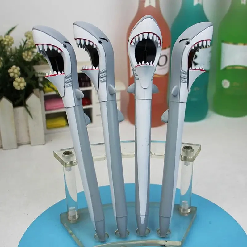 1 Pcs Great White Shark Shape Ballpoint Pen, Large Mouth Shark Pen,Cartoon Stationery, Gift For Kids Student, Ofiice Stationery