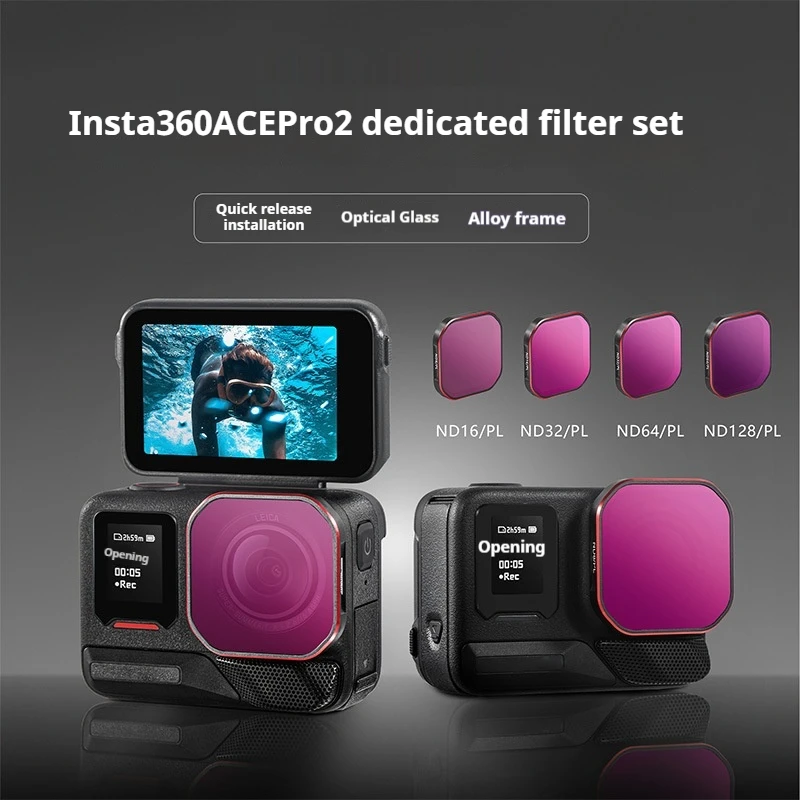 

For Insta360 Ace Pro 2 Filter ND Filter PL Polarizer Reflection Cancellation Waterproof Reflection Filter