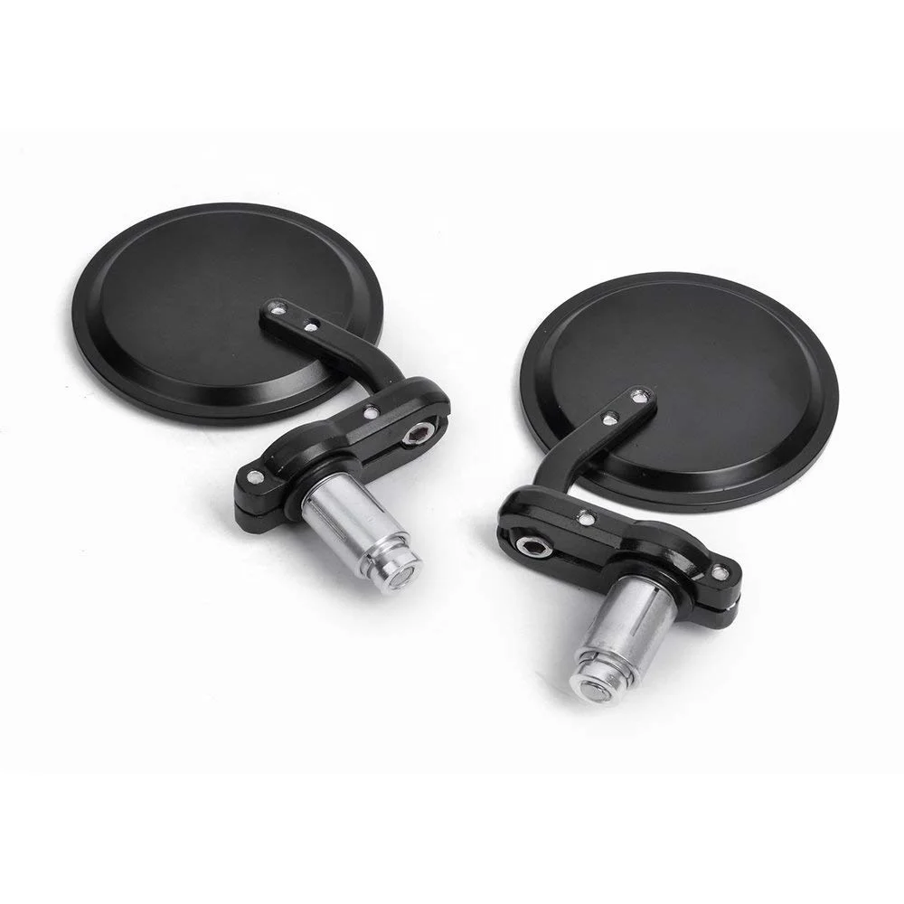 أسود 7/8 22 مللي متر العالمي جولة CNC دراجة نارية الرؤية الخلفية بار نهاية المرايا لهوندا كاواساكي سوزوكي ياماها