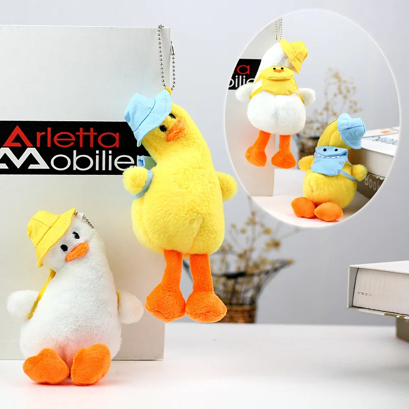 مضحك أفخم البطة المفاتيح متذبذب كيسينغ ديشانفور الرقبة بطة سحر محشوة التعلم الإبداعية فتاة هدية الكريسماس للنساء فتاة أكياس