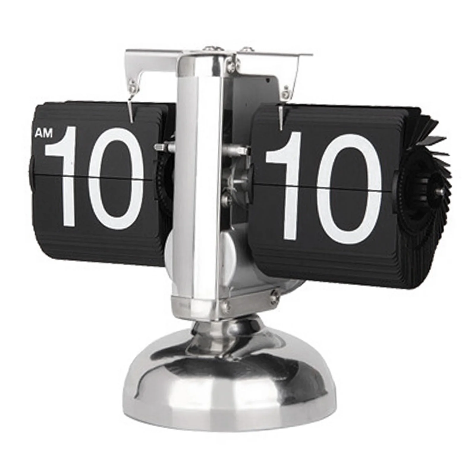 Flip Desk Clock Digital Flip Down Clock Retro Minimalist Single Foot Mechanical Auto Flip Clock Desk Clock for Home Livingroom