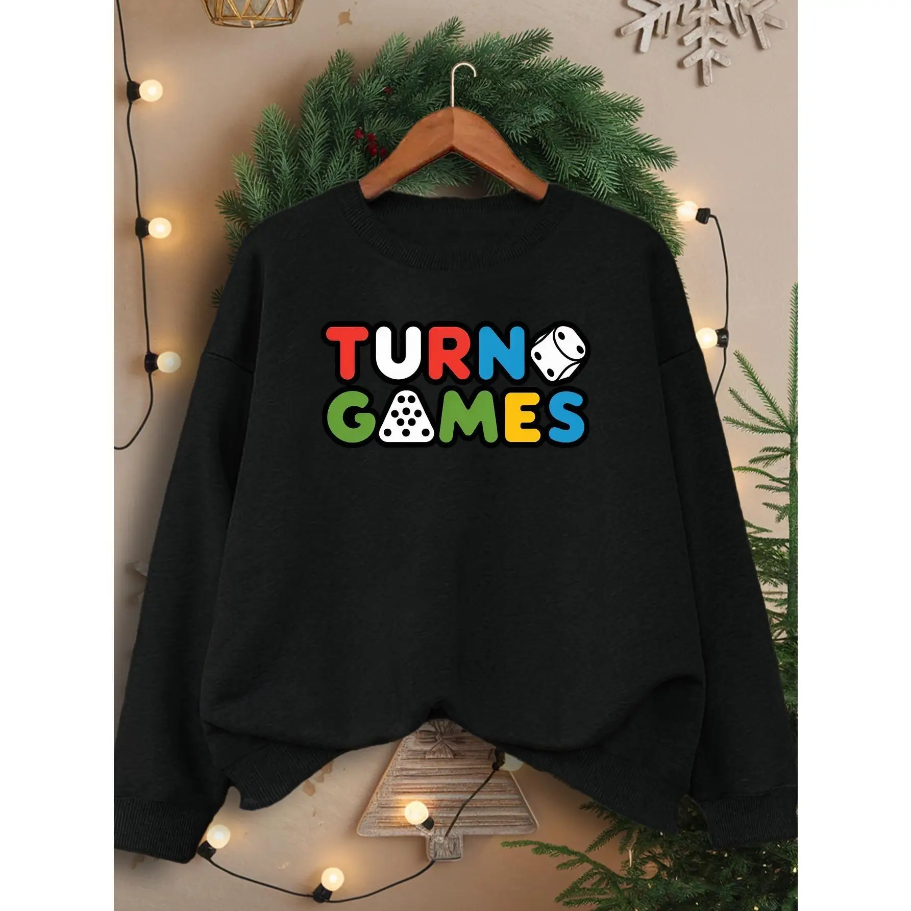 

Funny Board Game Dice Print Unisex Sweatshirt Gamer Christmas Gift
