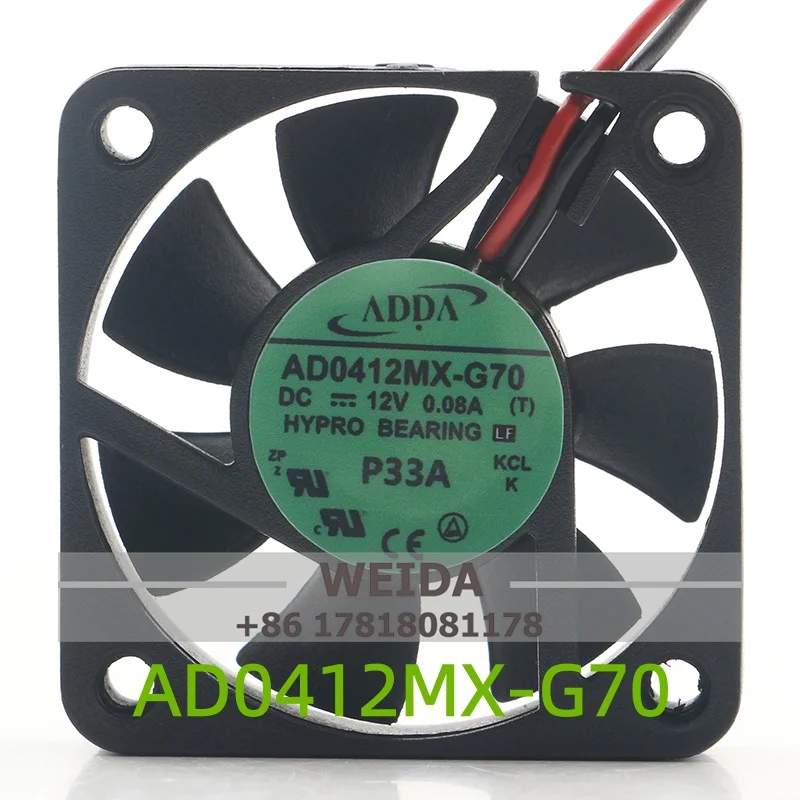 ADDA 5V 24V 48V 4010 40X40X10MM 4CM two-wire hydraulic bearing small quiet Dahua VCR AD0412MX-G70 cooling fan DC12V 0.08A