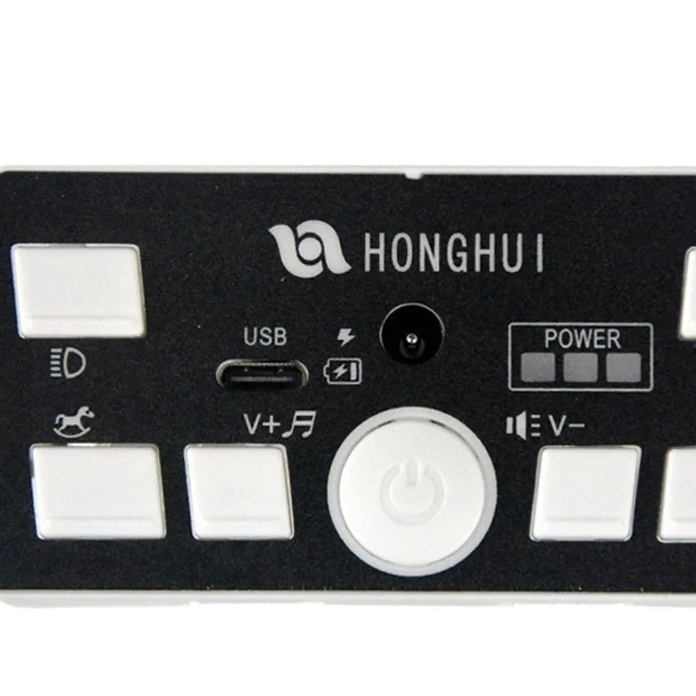 HH-ZKTY Remote Controller Grey Multi-functional Center Console RC Accessories Plastic Music Player for Children Electric Vehicle