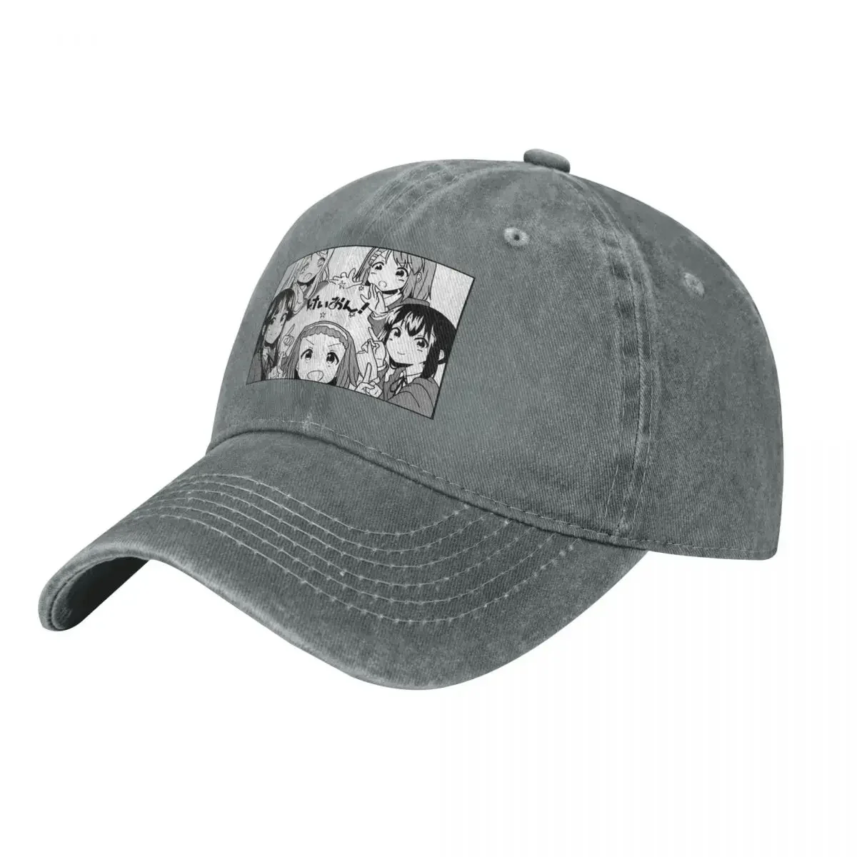 K ON Cute Unisex Baseball Cap Comic Anime Distressed Washed Hats Cap Vintage Outdoor Summer Sun Cap