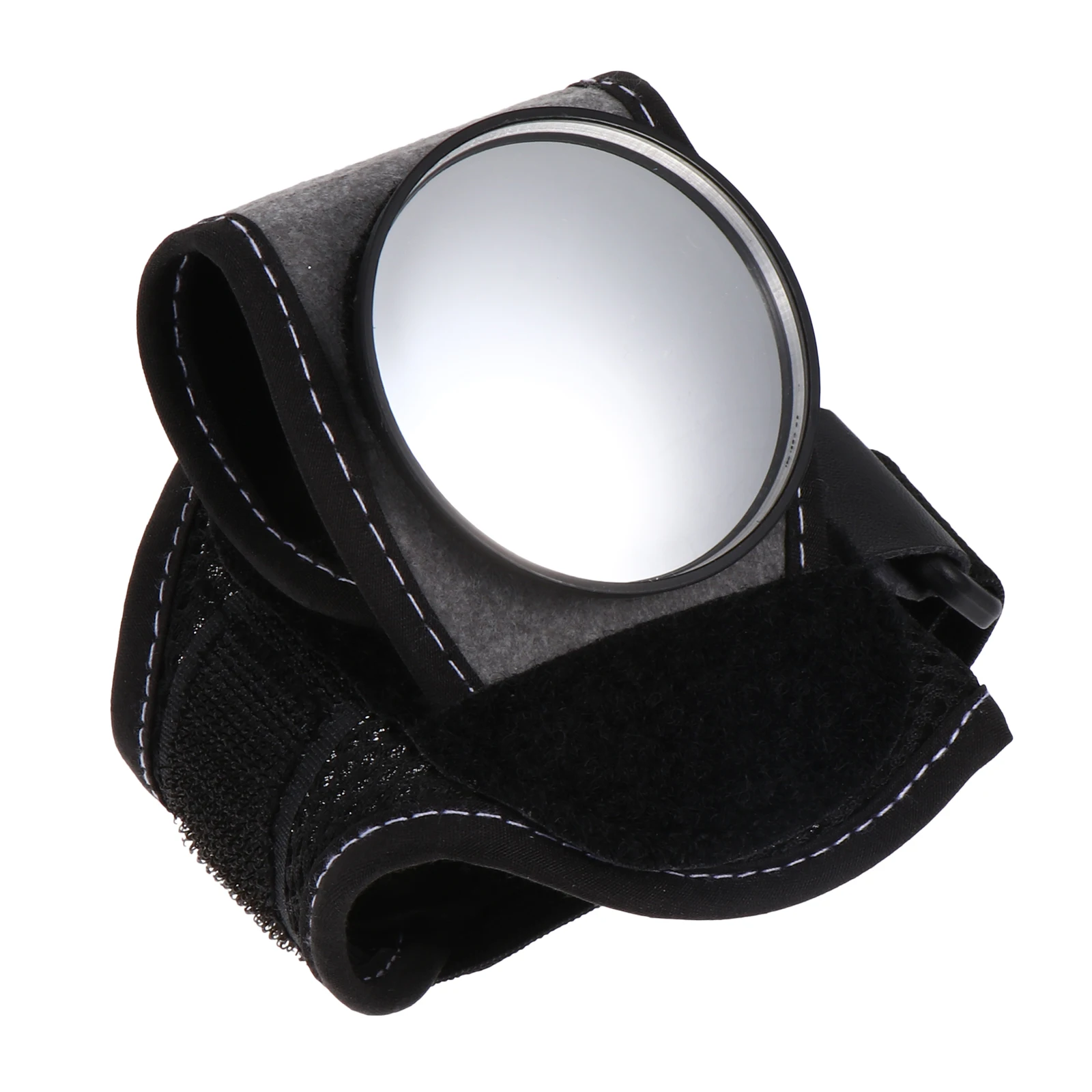 

Rearview Mirror Wristband for Cycling Motorcycling 360 Degree Rotation Plastic Adjustable Strap Wide View Safety Gear