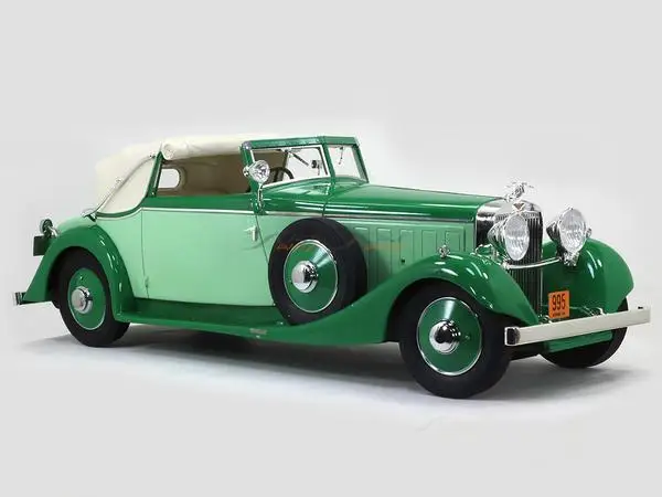 Esval 1:18 For Hispano Suiza J12 DHC Darrin 1934 Vintage Car Simulated Limited Edition Resin Alloy Static Car Model Toy Gift