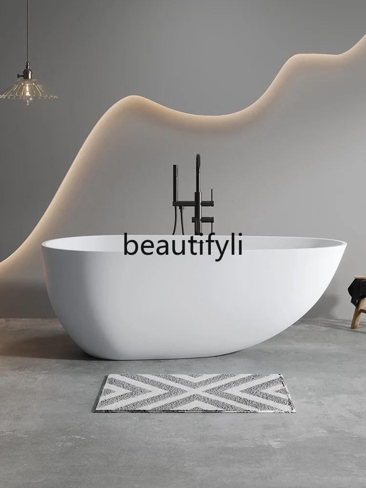 

Artificial stone bathtub B & B hotel bathtub Free-standing household water drop bathtub