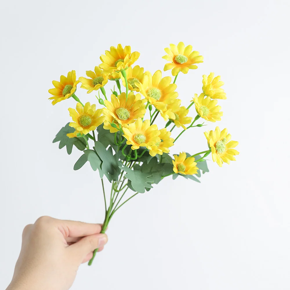 1 Stück Dasiy Künstliche Blumen, Blumenstrauß, 32 cm, künstliche Blumen für Zuhause, Raumdekoration, Hochzeitsdekoration, DIY-Vase, Ornament-Zubehör – Detail 6