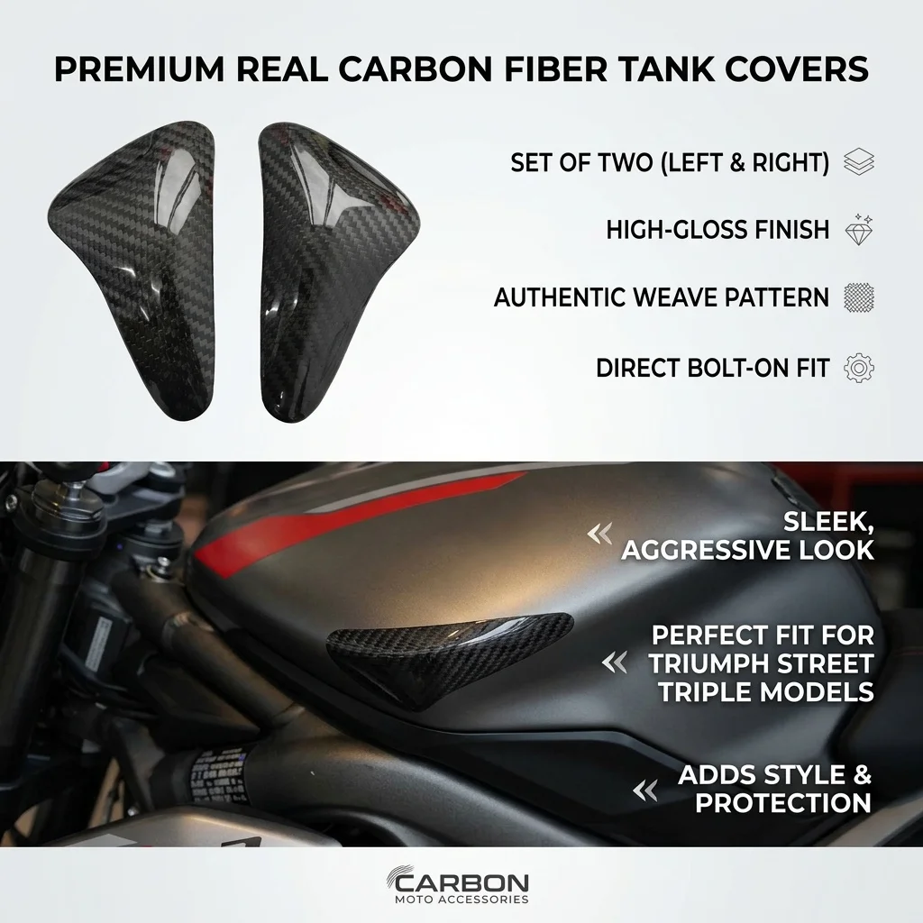 オートバイカーボンファイバー燃料タンクテール保護トリムトライアンフデイトナ-675r-2013-2016-ストリートトリプル-765-2017-2022