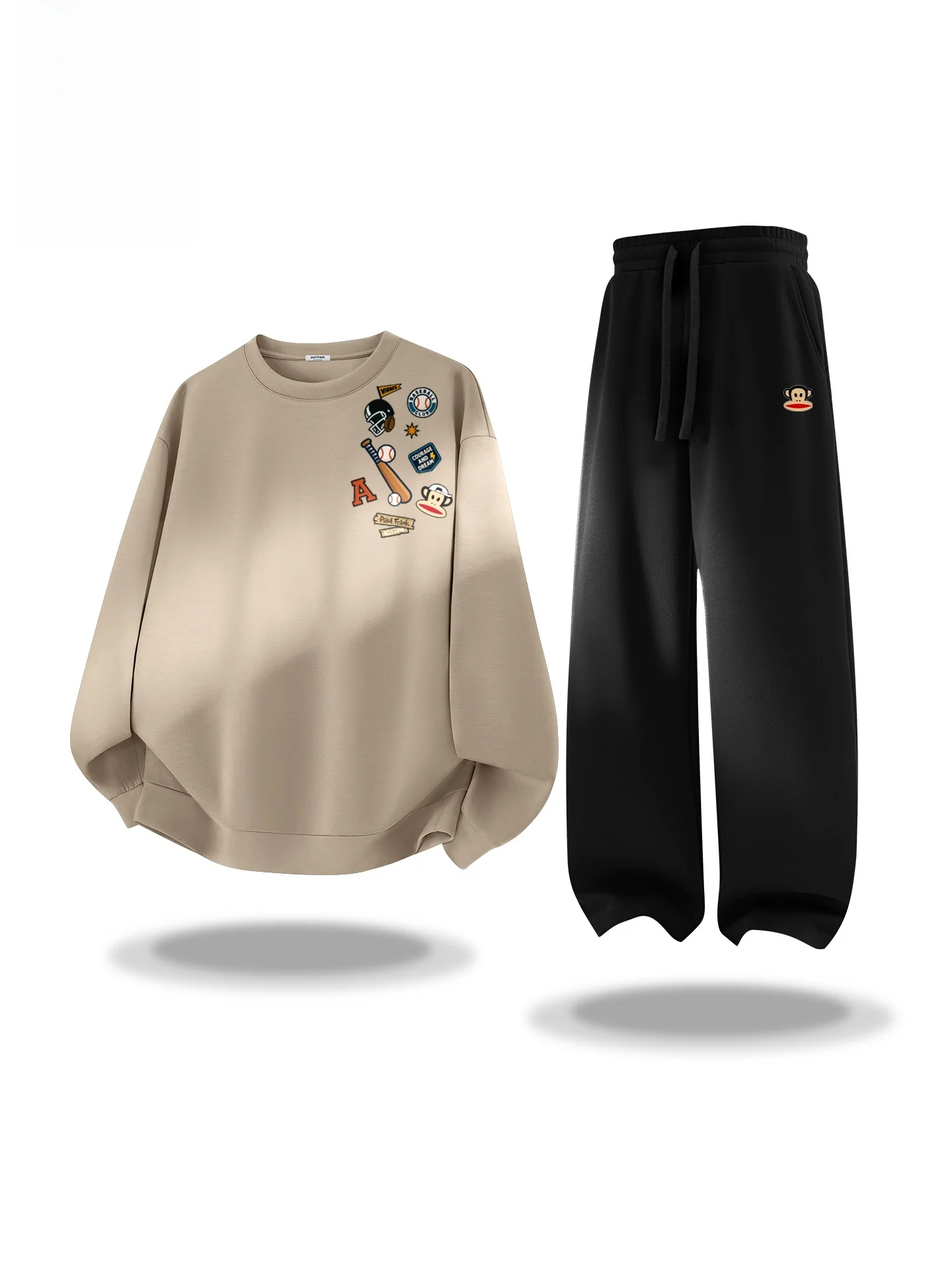 

Leisure Set Men's Autumn Sweatirt Loose Sports Pants Men's Clete Outfit D Long Sve Polyester Blend