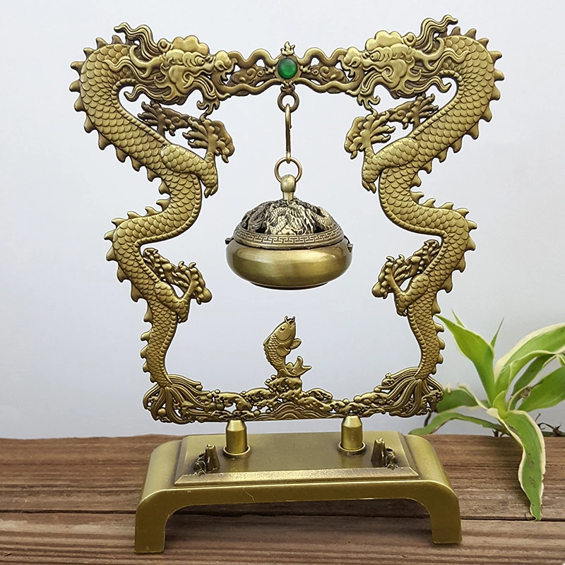 Creative Hanging Incense Burner Fish Leaping Dragon Gate Incense Plate Base Sandalwood Incense Stick Holder Craft Ornaments