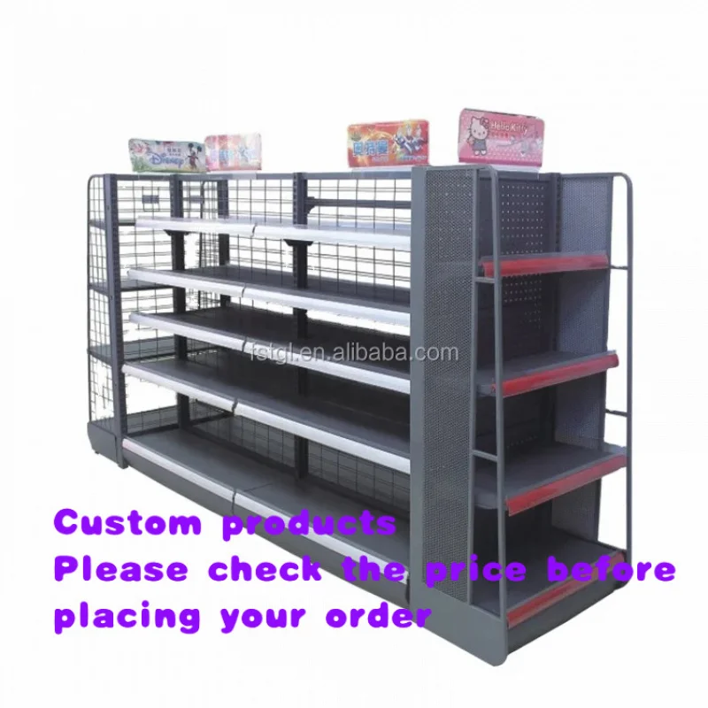 custom.Wall Shelf Supermarket Gondola Shelving Rack Round Display Shelves Wire Shelf Shelving