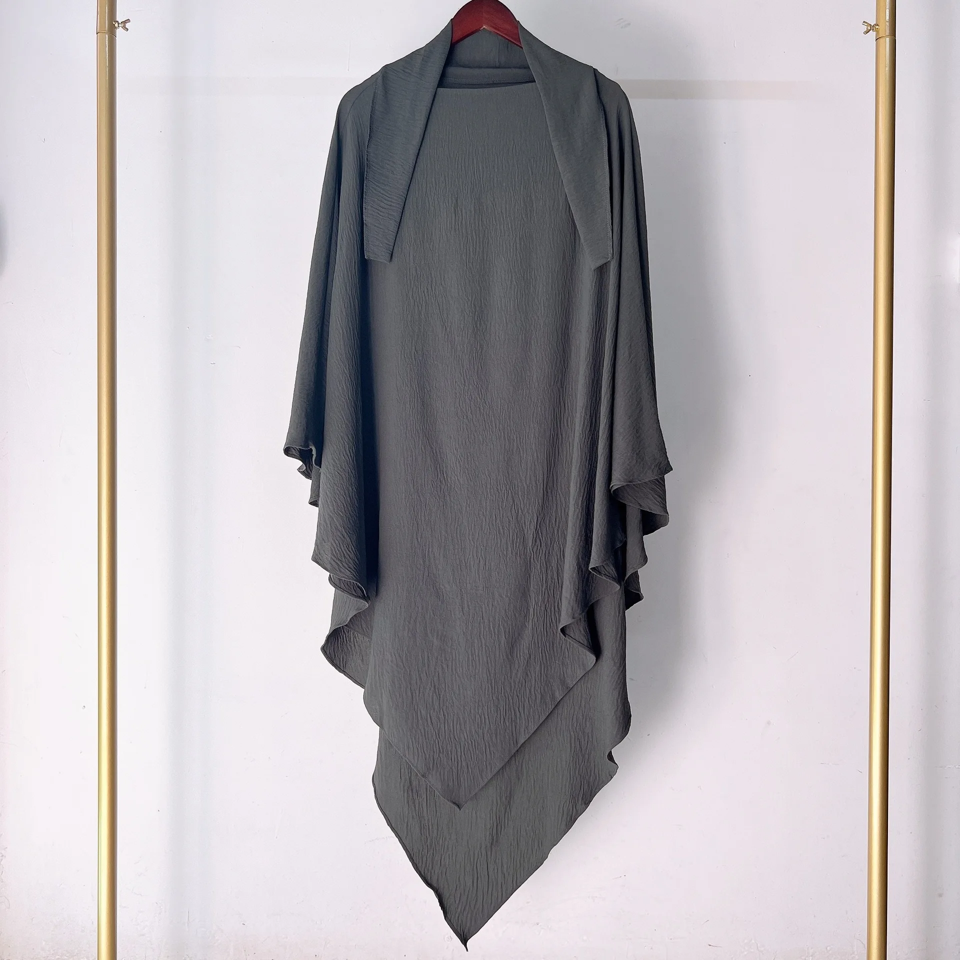 Crepe Long Khimar Women Muslim Prayer Garment Islamic Clothing Eid Modest Arabic Tops Scarf Hijab Headscarf Turkey Abaya Caftan