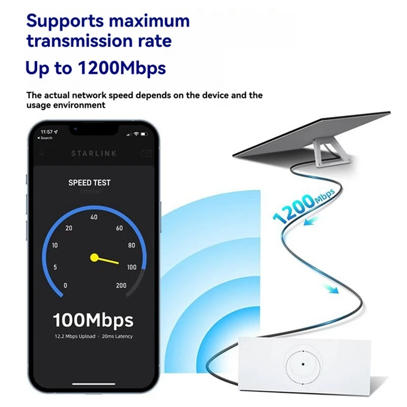 

Для Mini Dish RJ45 Водонепроницаемый кабель 1200 Мбит/с Скорость передачи Компьютер подключенный к шнуру маршрутизатора 5m-VVBC