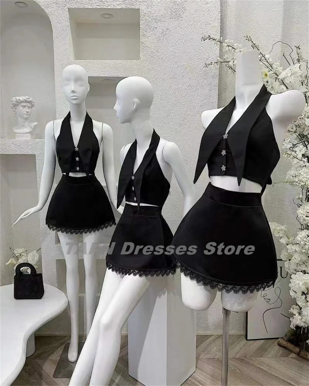 Tafn rosa elegante vestido de baile com decote em v sem mangas halter vestido de festa a linha grande arco vestidos de noite sem costas feito sob encomenda personalizado