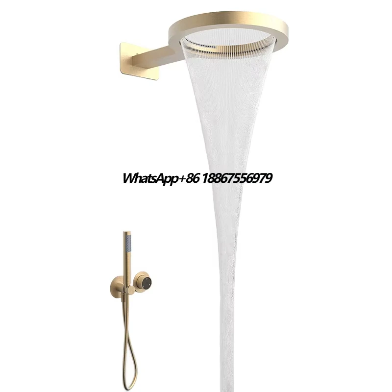 Modern Design Concealed Shower Set Large Stainless Steel Exposed Shower Head Complete Bathroom Faucet Set Rain Spray Pattern