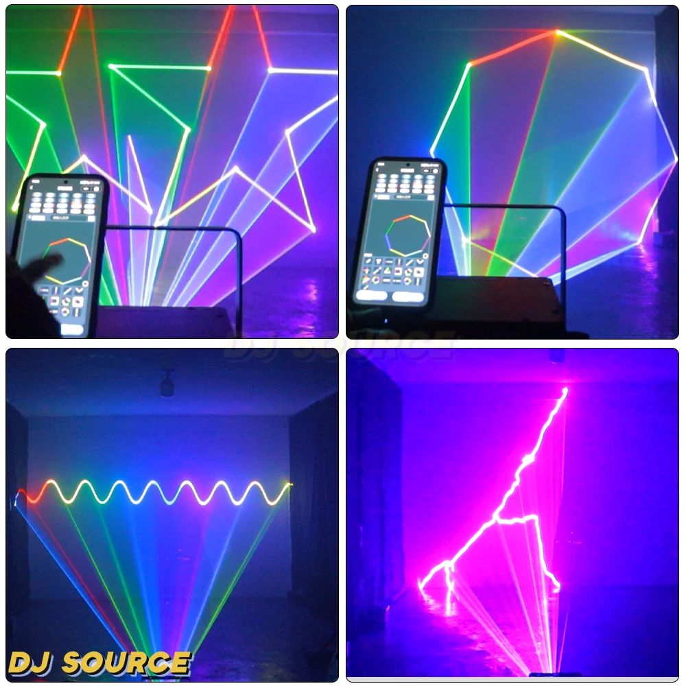 APP 1W 2W 3W 4W 5W RGB animazione Laser Light Scanner proiettore controllo Bluetooth DMX512 per DJ Disco Party Show Stage Effect