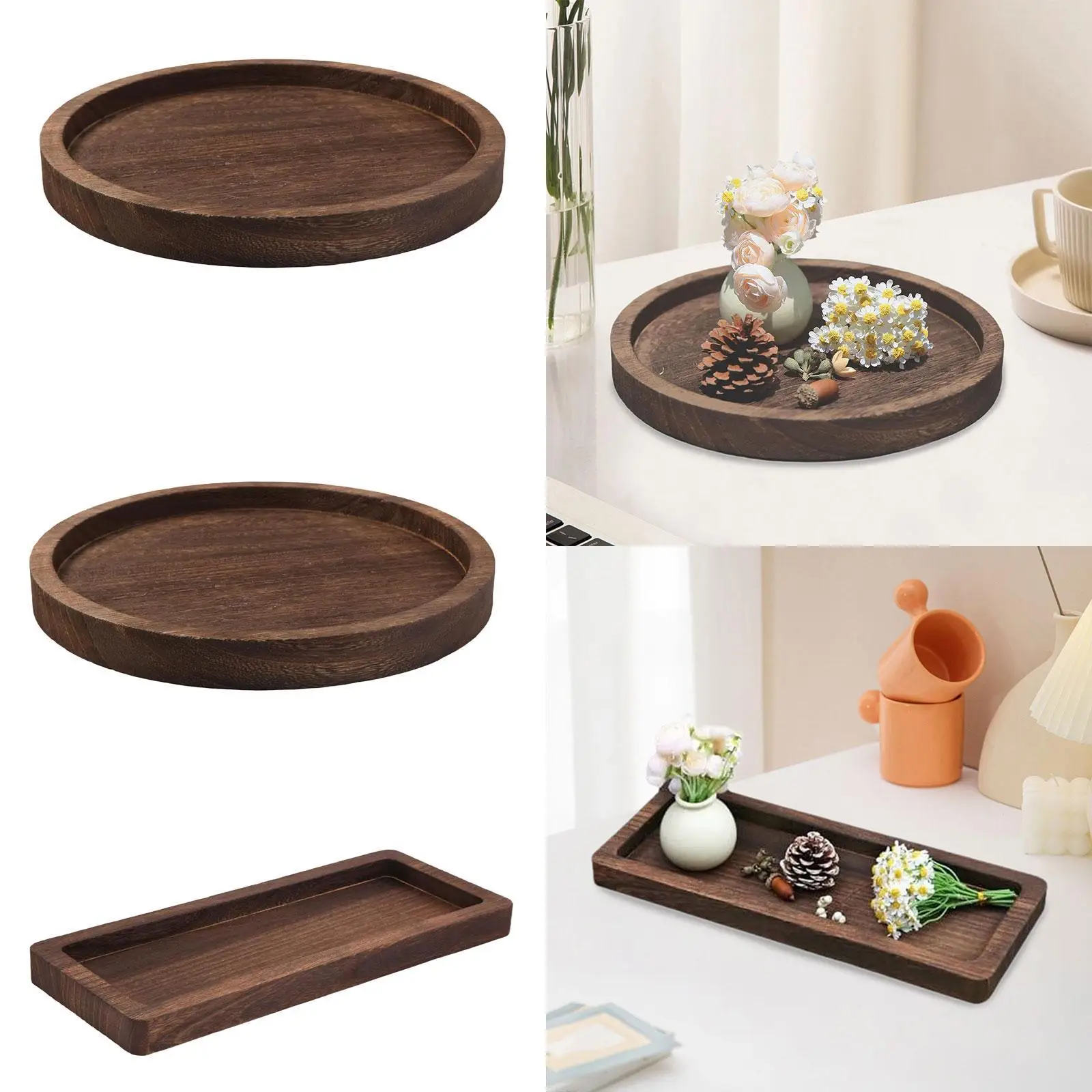 

Display Tray Entrance Storage Decorative Tray for Farmhouse Vanity Kitchen