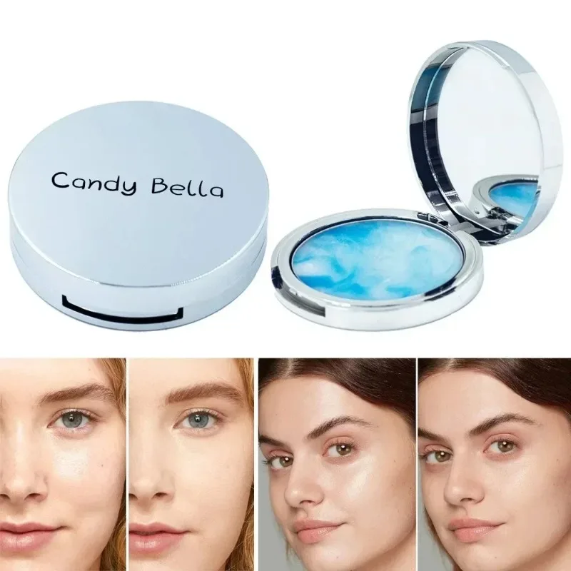 1/2pc creme de configuração natural para pó pele de seda macia à prova dwaterproof água de longa duração controle de óleo facial não em pó maquiagem cosméticos