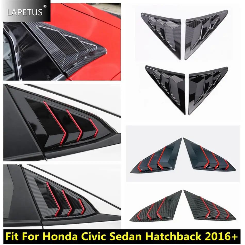 

Car Accessories Side Vent Rear Window Louvers Quarter Spoiler Decor Panel Cover Trim For Honda Civic Sedan Hatchback 2016 - 2020