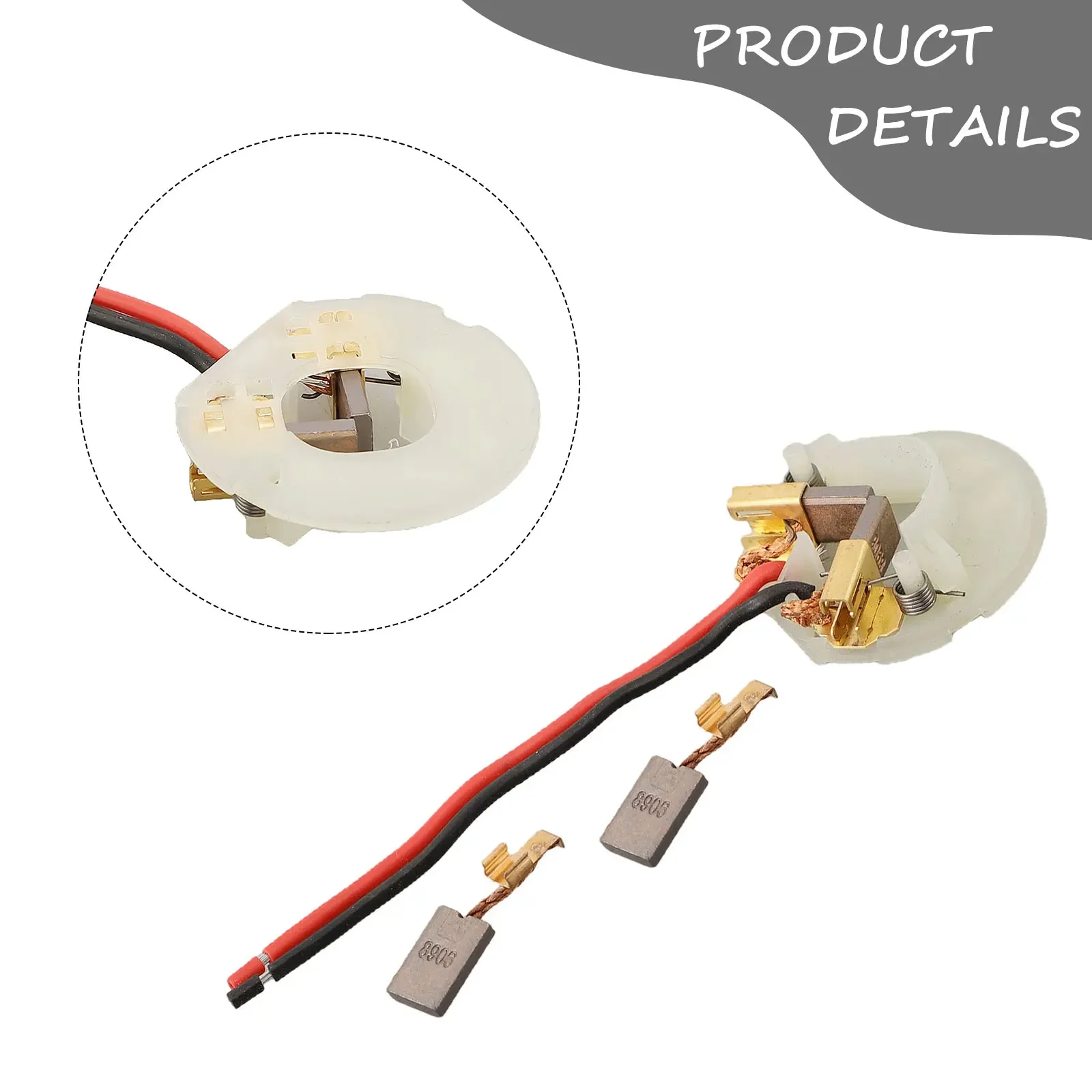 Carbon Brush Holders Set with 3pcs Carbon Brushes 3x8x13mm for SFC14A SFC22A Replacement Components for Compatible Power Tools