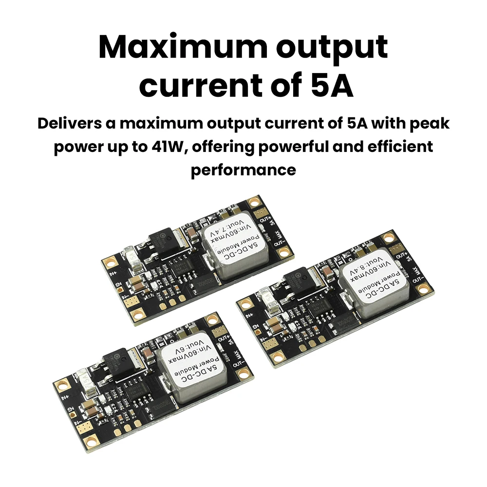 5A DC-DC Step down Power Module Buck Converter 7.5-60V To 6V 7.4V 8.4V Output Voltage Regulator Low ripple low heat anti reverse