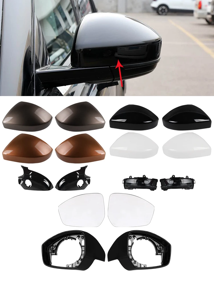For Land Rover Range Rover Evoque 2020-2025 Side Wing Mirror Frame Cover Glass Lamp Turn Signal Trim Housing Mirror Cover Cap