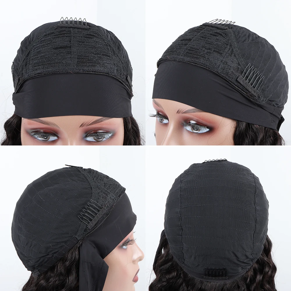 Bob Wig with Headbands 100% Human Hair Pelucas De Cabello Natural Human Hair Wigs Perruques Cheveux Humains for Women loose body