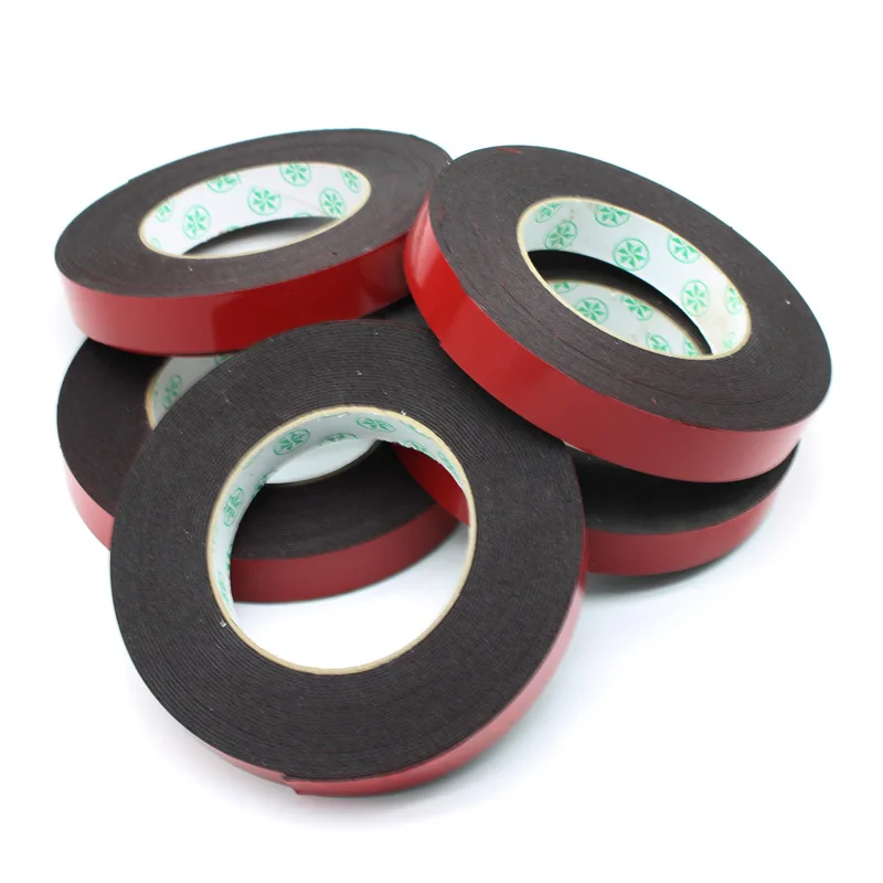 SZBFT 1-3mm thickness Black Super Strong Self Adhesive Foam Car Double Sided Tape Mobile phone dust-proof tape