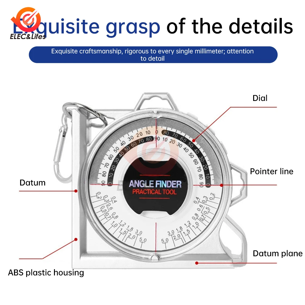 Imagem -03 - Mini Digital Angle Gauge Transferidor Magnético Inclinômetro Ponteiro Nível Ângulo Finder Ângulo Cube Nível com Magnes