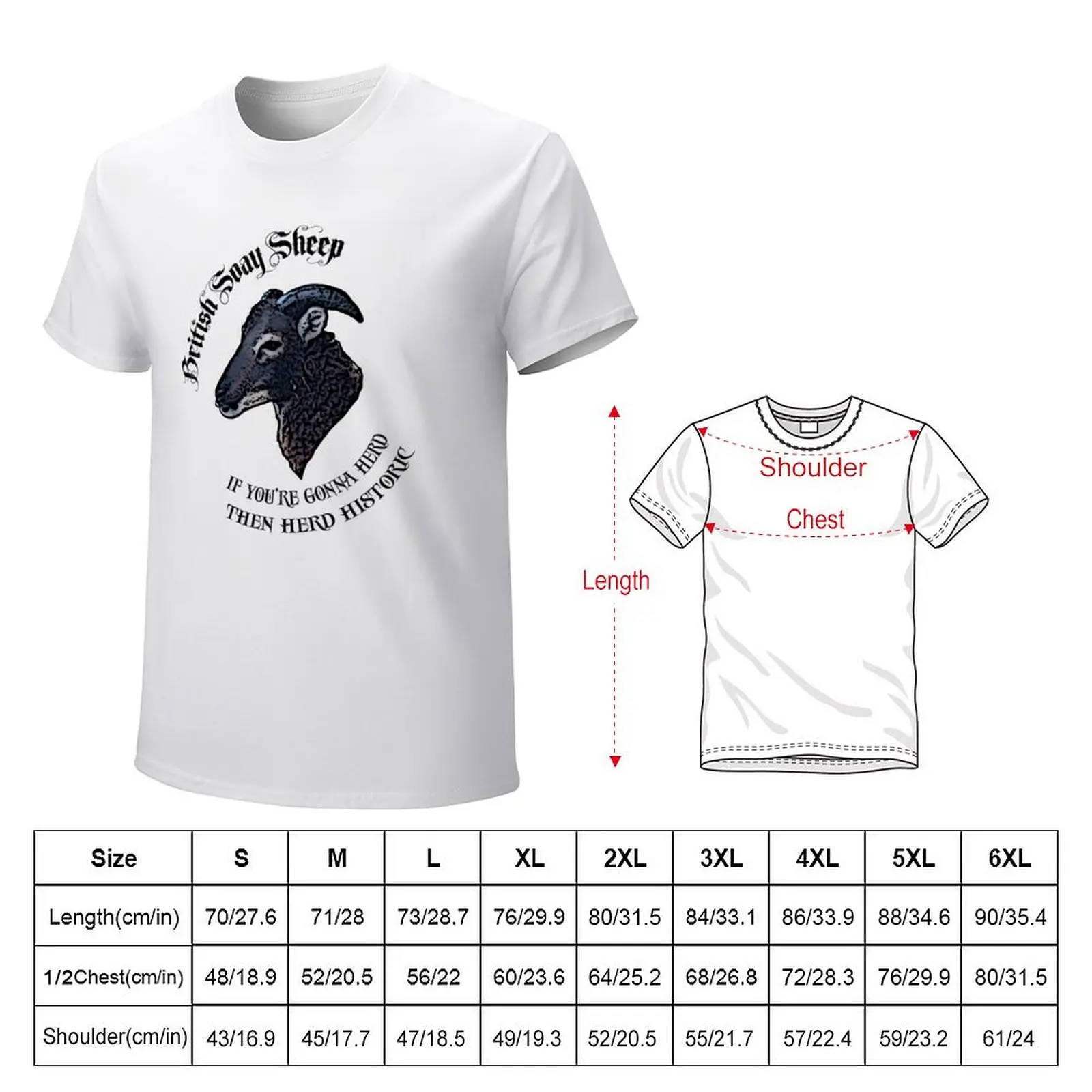 British Soay Sheep -- Herd Historic! Sticker T-shirt summer tops boys animal print animal prinfor boys t shirt for men