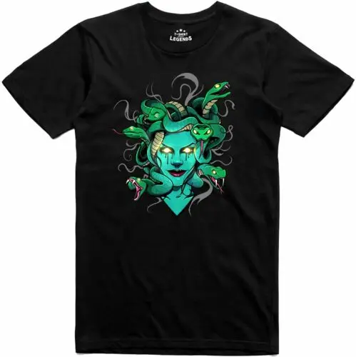 Medusa T Shirt Mens Gorgon Snake Perseus Mythology Role Playing Tee