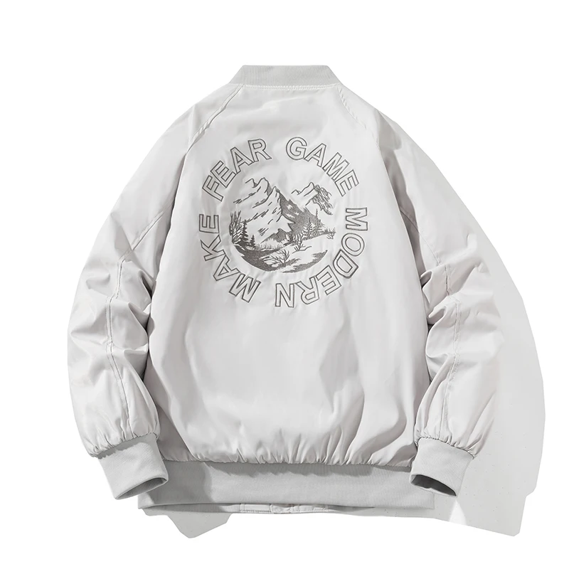 

Retro Embroidered Baseball Jaet Loose Pilot Jaet Thiened Cotton Outerwear for Men And Women Spring Autumn Winter Faio...