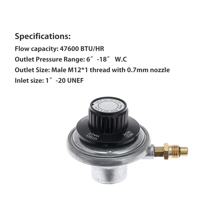 

Регулирующий клапан газового гриля в пропане, 2025 + Настольный регулятор, регулирующий клапан газового гриля на пропане + струйная насадка и внутренняя резьба 1–20 дюймов