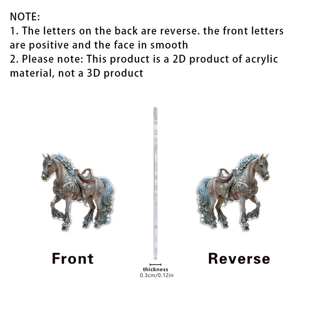 Acrylic Hanging Pendant Acrylic Horse Hanging Pendant Horse Shaped Pendant Waterproof For Holiday Gift Window Home