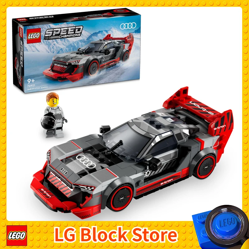 LEGO Speed Champions Audi S1 e-tron Quattro Race Car Vehículo de juguete, modelo de coche de juguete Audi de construcción para niños, coche de juguete rojo 76921