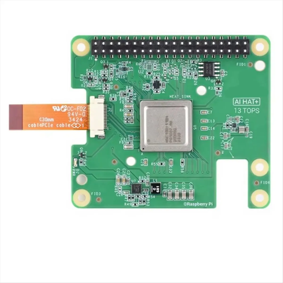 ABAN For AI HAT+,Build-in -8 AI Accelerator to Quickly Build A Wide Range of AI-Powered Applications 26Tops