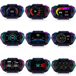 New Head Up Display Car Obd2 P24 Car Digital GPS Speedmeter Dual System on-board Computer Car OBD Gauge with Alarm Inclinometer