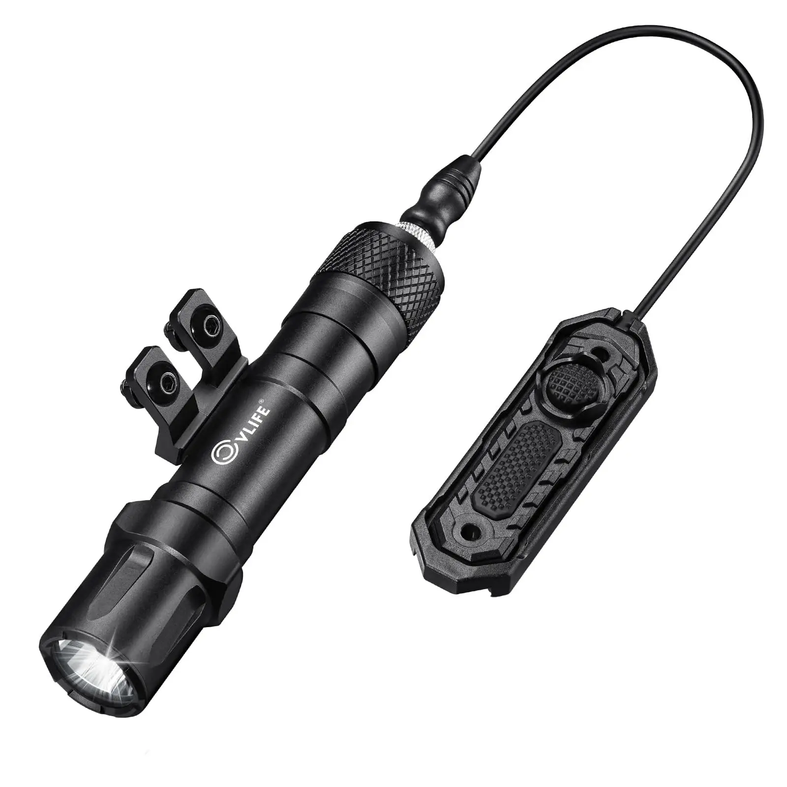 

Flashlight High Lumen Rifle Light Pressure Remote Switch Rechargeable Strobe Momentary 3 Different Light Modes