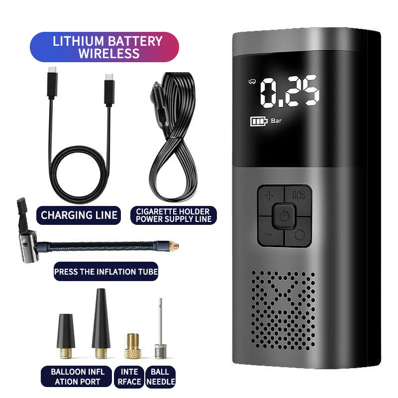 

Portable Digital Display Mtb Air Inflatable Pump 150PSI USB Charging Bicycle Electric Pump for Car Motorcycle