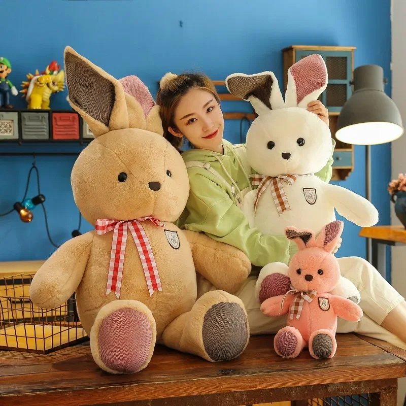 Big Size Kawaii Rabbit Doll Baby Soft Plush Toys for Children Appease Sleeping Crib Stuffed Animal for Infants Birthday Gift