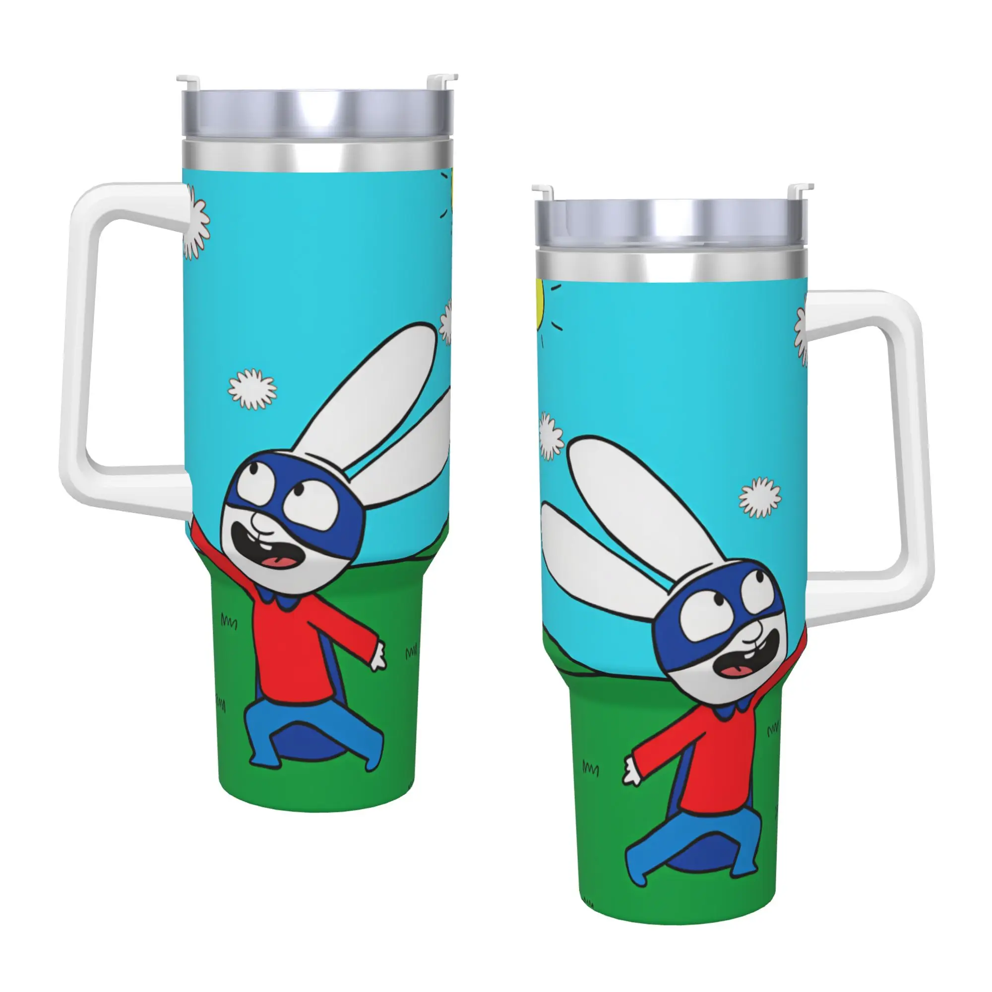 Simon Super Rabbit Tumbler  Hot Drinks Water Bottle Heat Preservation Stainless Steel Thermal Cups Custom Driving Mugs Cup