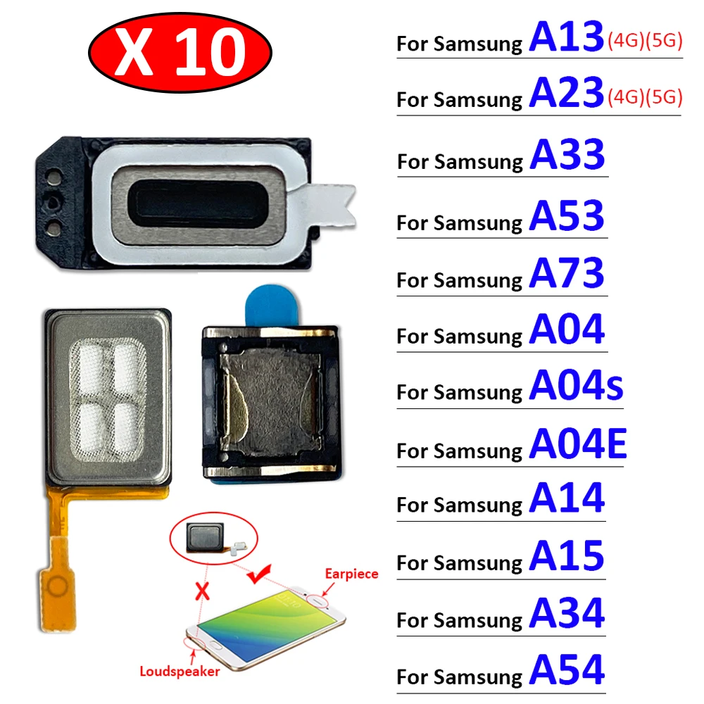

10 шт., наушники-вкладыши для Samsung A13 A23 A33 A53 A73 A04 A04s A04E A14 A34 A54 A15 4G