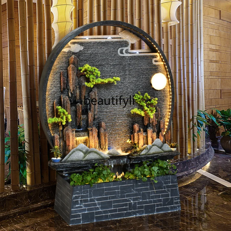 Waterfall Indoor Landscape Rockery Water Fish Pond Balcony Water Curtain Wall Water Screen Gift