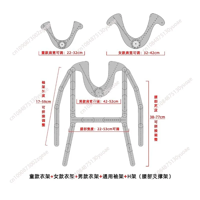 Transparent Clothing Hanger for Photo Shooting White Background Garment Display Stand Invisible Garment Styling Support System