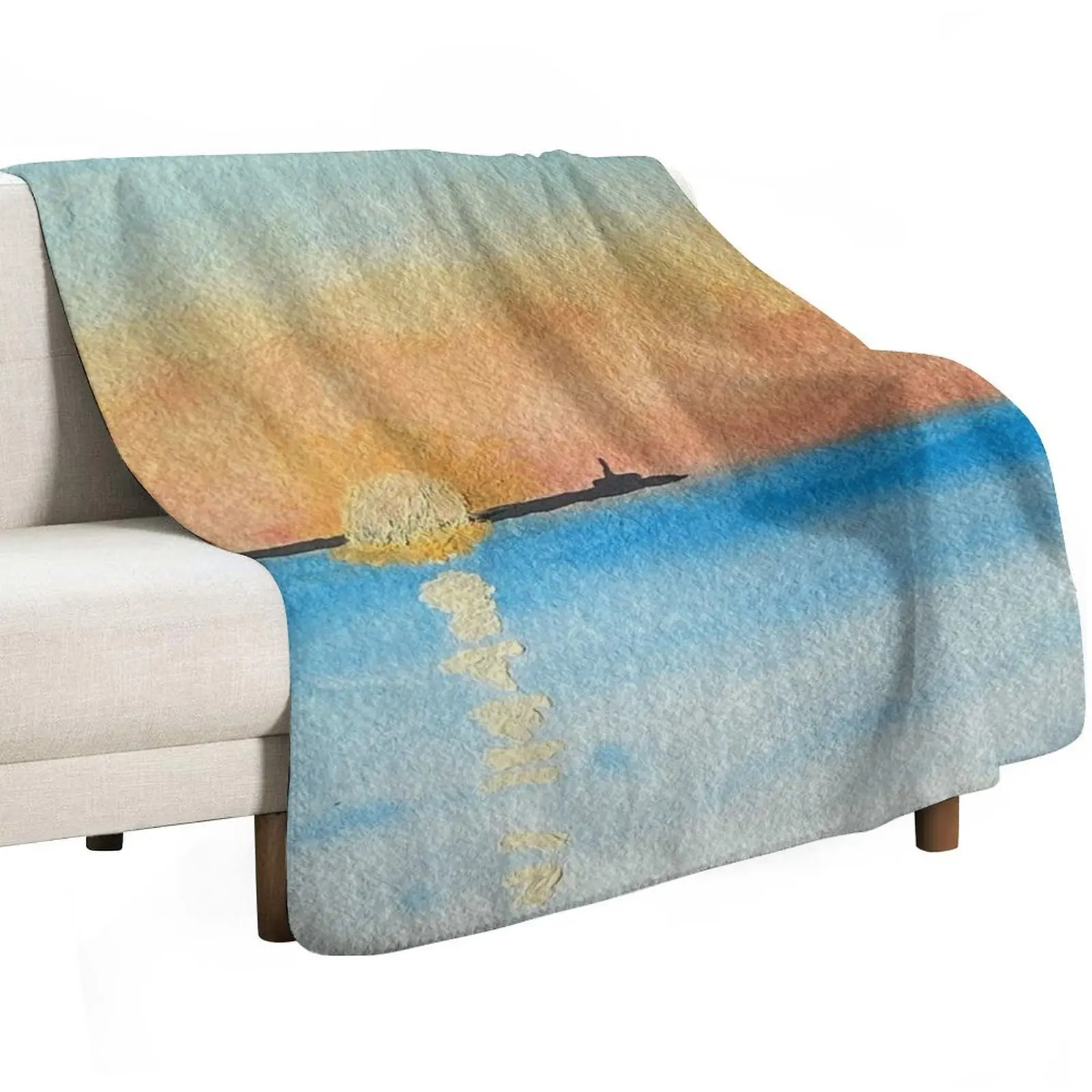 Daren's Sunrise Throw Blanket Single Luxury Designer blankets ands Luxury Giant Sofa Flannel Blankets
