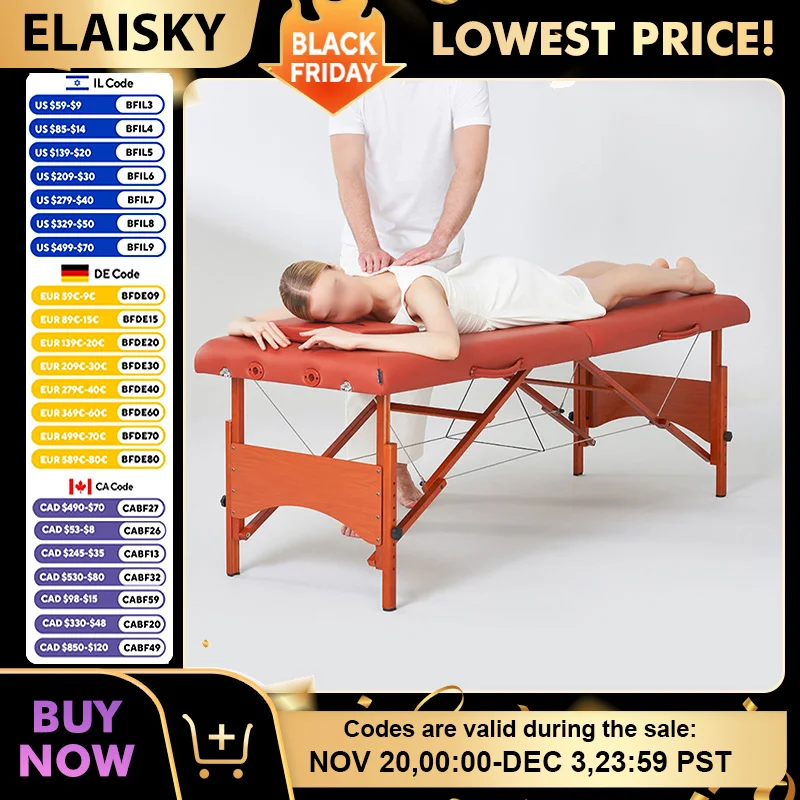 

Elevating and Folding Massage Bed Beauty Salon Convenient Massage Therapy Bed Acupuncture Beauty Bed for Commercial Home Use